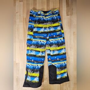 Obermeyer Prophet Snow Pants Size 14  Boys Youth Kids Blue Yellow SKi